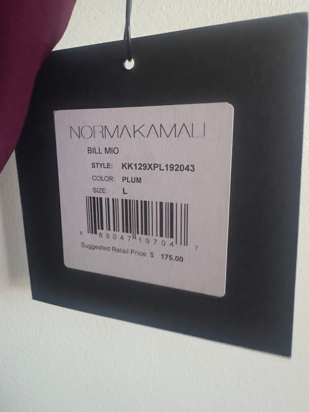 NWT Norma Kamali X REVOLVE Cayla Pickleball Mini Dress in Plum Size Large - Picture 6 of 6